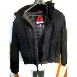 Gerry Midweight Water Resistant Insulated Black Jacket w/ Hood Size Large NWT